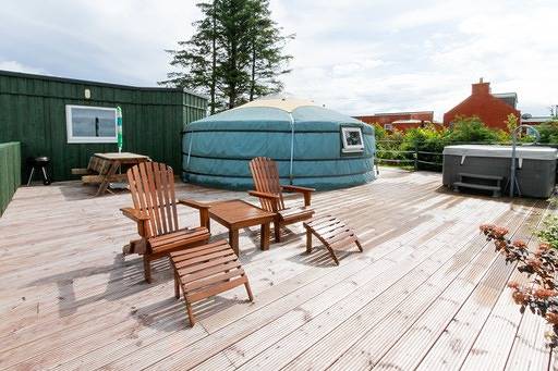 Orange Yurt with Hot Tub- Sleeps 4, Parking & Pets in Aberdeenshire