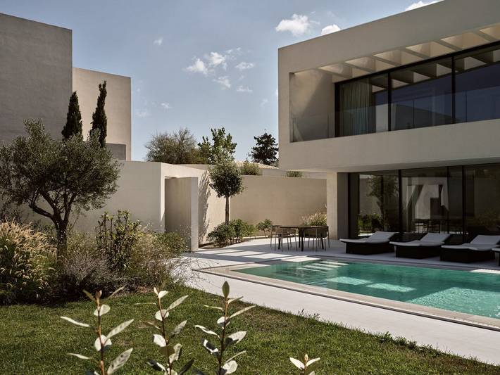 Villa para 4 pessoas, com piscina e jardim e ainda vista para o mar em Planos