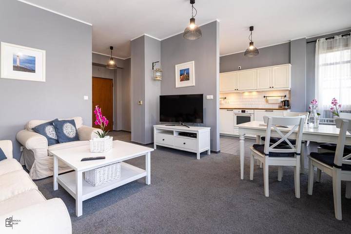 Apartament wakacyjny dla 6 osób, z Balkon i Widok w Jelitkowo