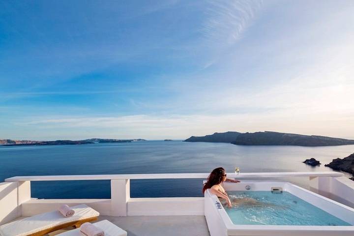 Villa pour 2 personnes, avec vue sur l’océan à Oia