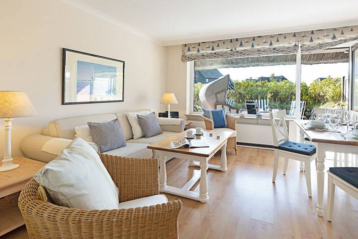 Ferienwohnung für 4 Personen, mit Balkon/Terrasse und Terrasse sowie Sauna und Ausblick in List (Sylt)