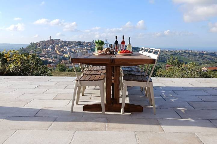 Ferienhaus für 9 Personen, mit Garten und Balkon, mit Haustier