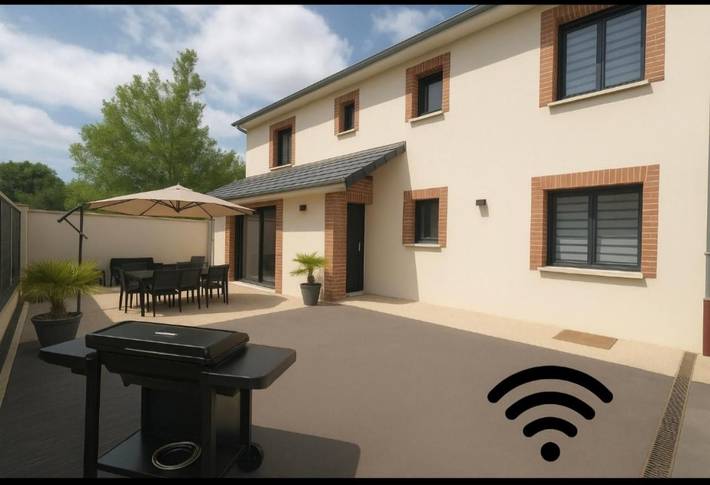 Location de vacances pour 6 personnes, avec terrasse et vue à Moussy