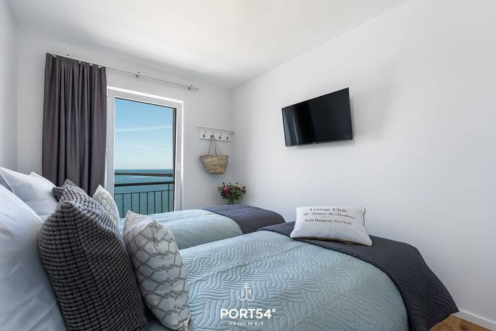 Ganze Wohnung, Ocean Lounge - 1. Reihe, Meerblick, Balkon, Sauna, Kamin, E-Ladesäule inkl. in Olpenitz, Kappeln