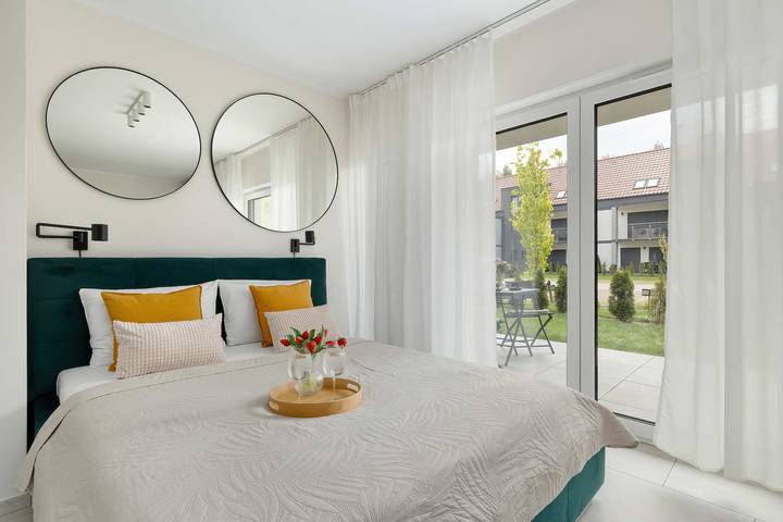 Apartament wakacyjny dla 4 osób, z Ogród w Niechorze
