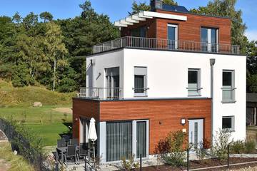Ferienhaus für 4 Personen, mit Balkon und Sauna sowie Garten in Krakow am See
