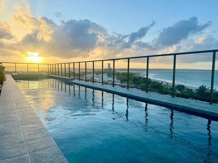 Casa de férias para 3 pessoas, com vista e piscina e ainda terraço em Cabedelo