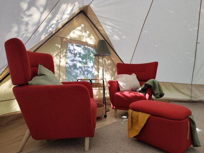 Camping für 4 Personen, mit Terrasse und Ausblick sowie Garten in Sachsen - 2
