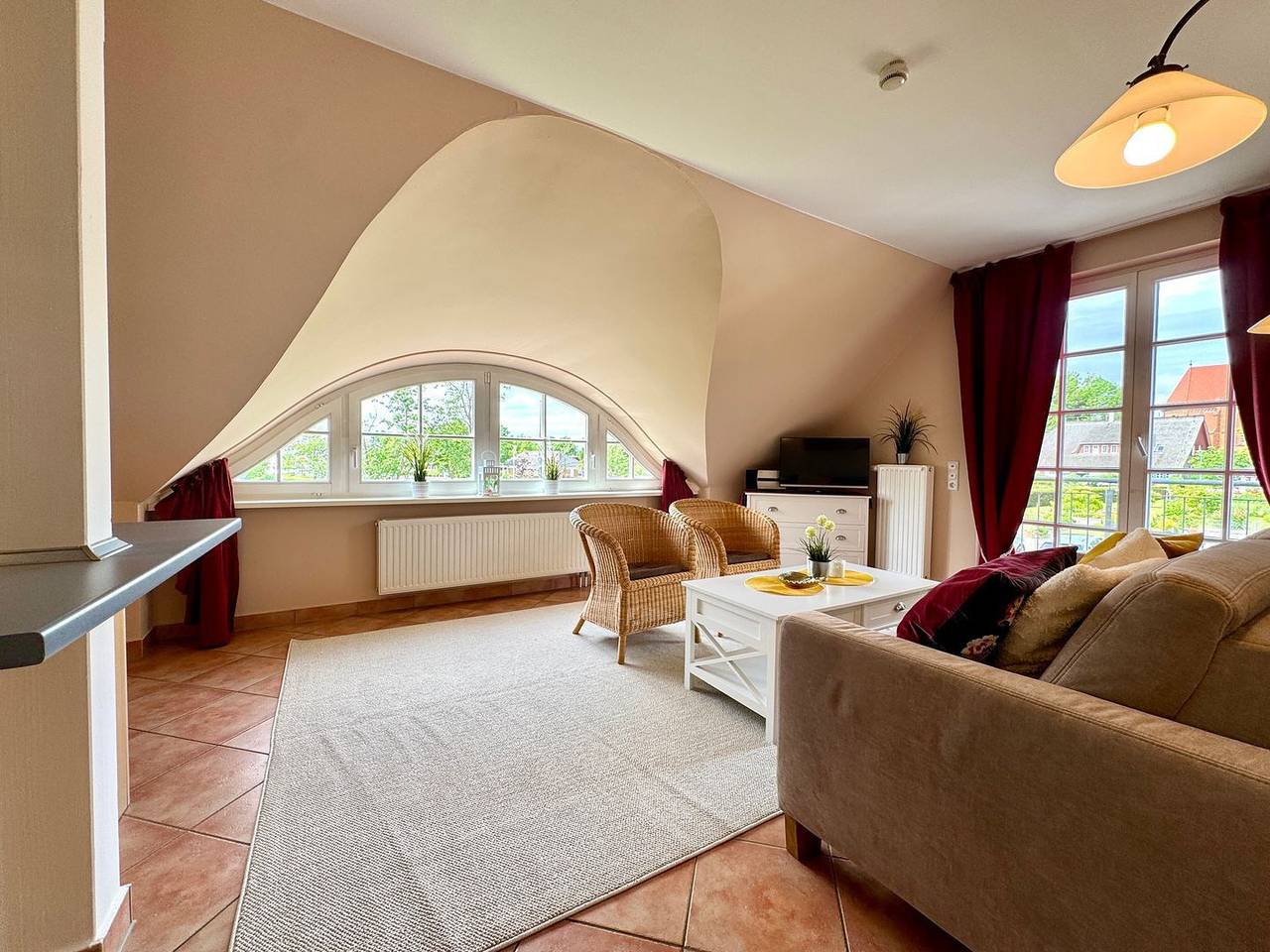 Ganze Wohnung, Ferienwohnung mit Balkon und Boddenblick direkt am Hafen von Wustrow in Wustrow, Fischland
