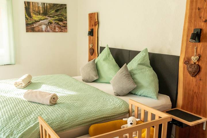 Ferienwohnung für 4 Personen, mit Balkon und Balkon/Terrasse sowie Terrasse und Garten im Spessart - 4