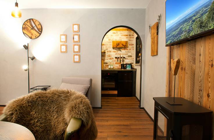 Ferienwohnung für 3 Personen, mit Terrasse und Garten