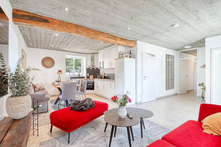 Ferienwohnung für 6 Personen, mit Terrasse und Sauna, mit Haustier