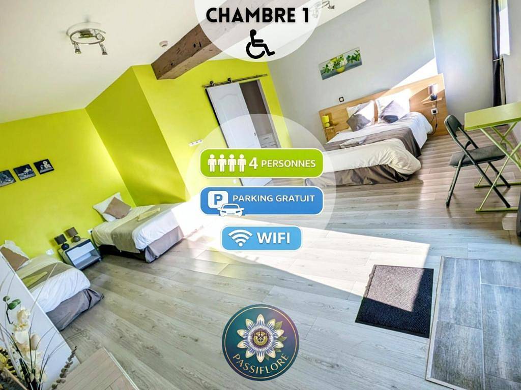 Chambres 1&2 au Gîte Domaine du Luth - 20 min du Futuroscope et Aquascope in Quinçay, Vienne (France)