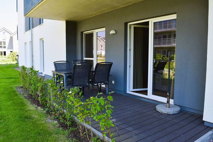 Ferienwohnung für 2 Personen, mit Balkon und Sauna sowie Ausblick in Schillig