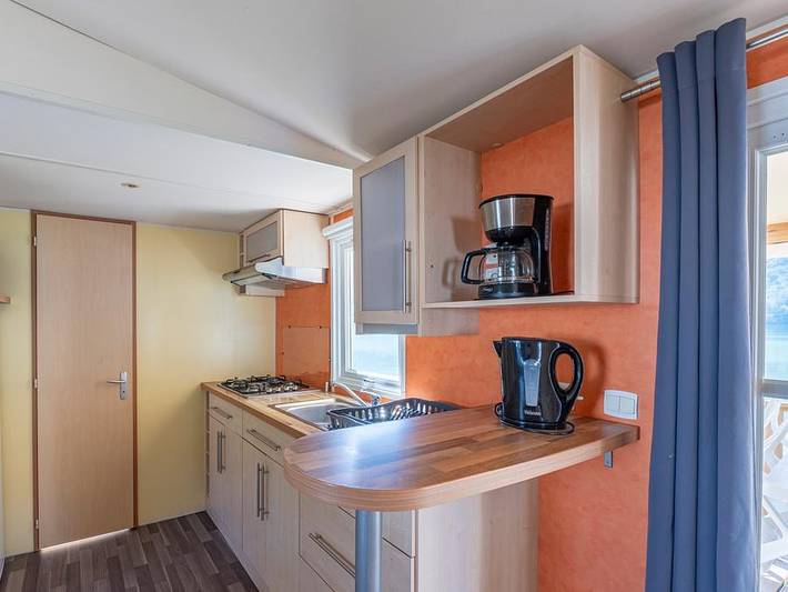 Camping Sous le Moulin - Mobilheim 4 personen - Klassisch 2 Zimmer 4 Personen in Condes, Französischer Jura
