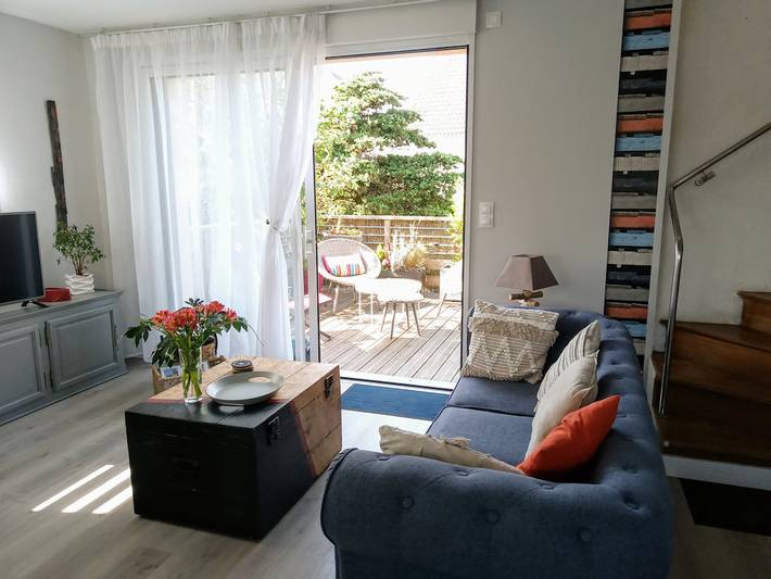 Gîte pour 6 personnes, avec balcon et jardin