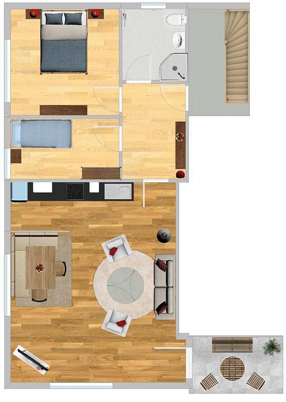 Ferienwohnung für 4 Personen, mit Terrasse und Garten in Rettenberg - 4