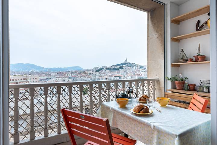 Gîte pour 4 personnes, avec balcon et vue dans Le Vieux Port (Marseille)