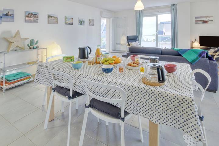 Apartamento entero, La Marinière - appartement avec terrasse et plage à 200 m in Pléneuf-Val-André, Côte d’Émeraude