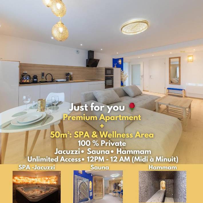 Appartement de vacances pour 2 personnes, avec Jacuzzi ainsi que Terrasse et Sauna
