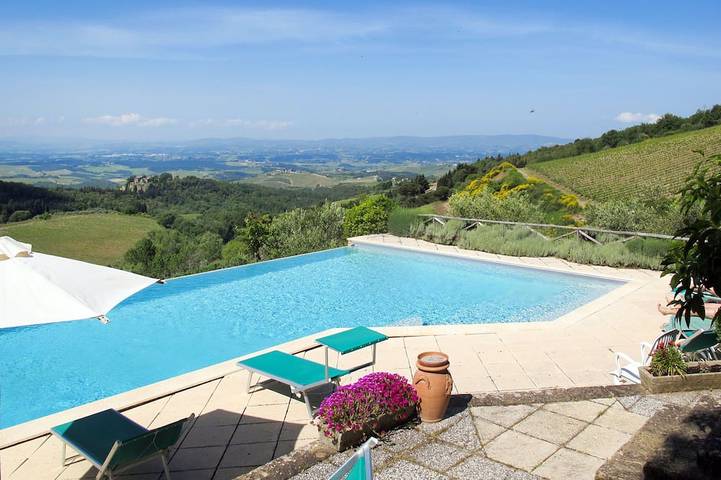Agriturismo per 4 persone, con piscina e terrazza in Castellina in Chianti