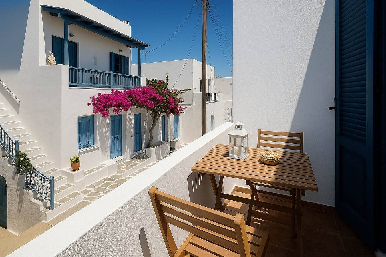 Apartamento entero, Apartamento de vacaciones para 3 personas con balcón/terraza in Paros