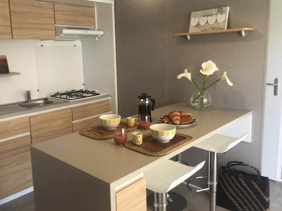 Camping L' International Erromardie - Casa mobile 6 persone - C- Casa mobile caraibica - 2 camere da letto in Saint-Jean-de-Luz, Bayonne e dintorni