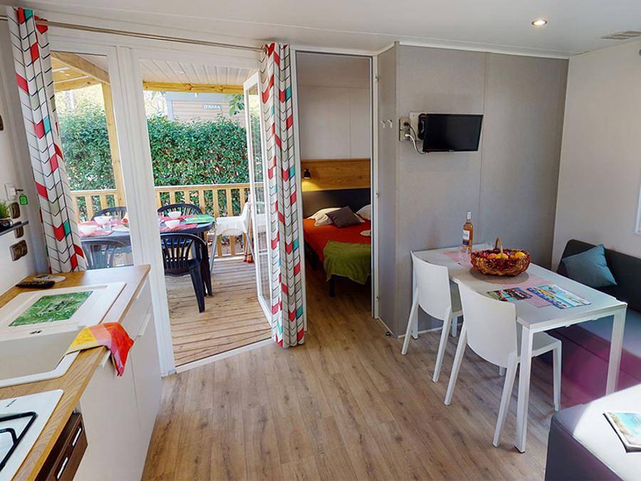 Campasun International  - Mobilheim 4 personen - Mobilheim Sainte-Croix - 28m² - 2 Schlafzimmer + Tv + A/C in Aups, Brignoles Region