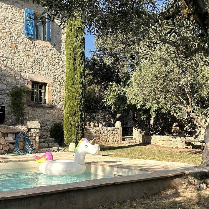 Maison de vacances pour 6 personnes, avec Terrasse et Jardin ainsi que Piscine et Vue