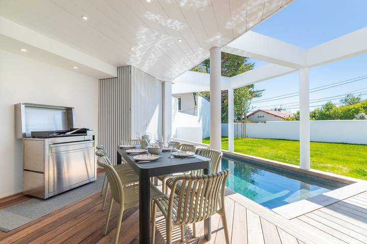Casa de vacaciones para 8 personas, con Balcón y Terraza además de Jardín y Piscina en Bidart
