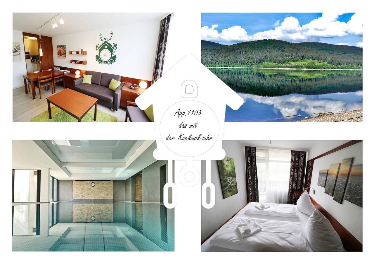 Ganze Ferienwohnung, Kurhotel Schluchsee App. 1103 - das mit der Kuckucksuhr, mit Indoorpool, Schluchsee in Schluchsee, Südschwarzwald