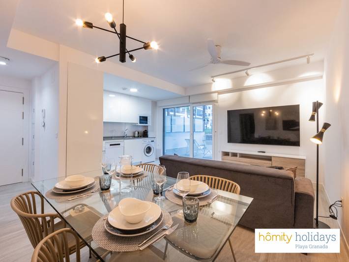 Apartamento para 4 personas, con terraza y jardín en Playa Granada