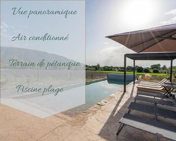 Location de vacances pour 15 personnes, avec piscine ainsi que vue et jardin, animaux acceptés à Maubec