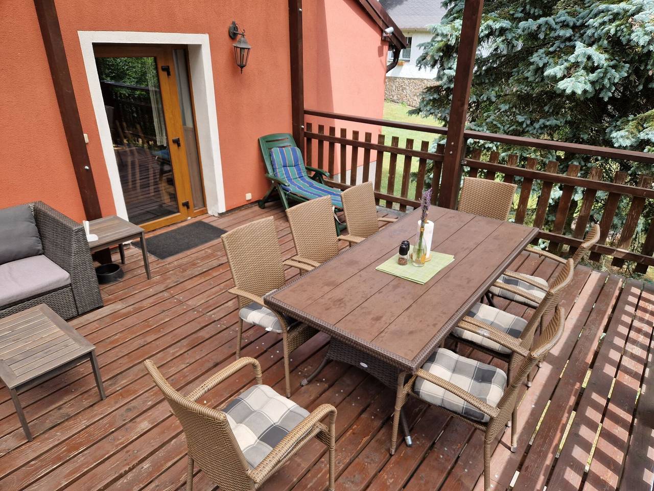 Haus in Böhmen nahe Skipiste in Blatno, Erzgebirge (Tschechien)