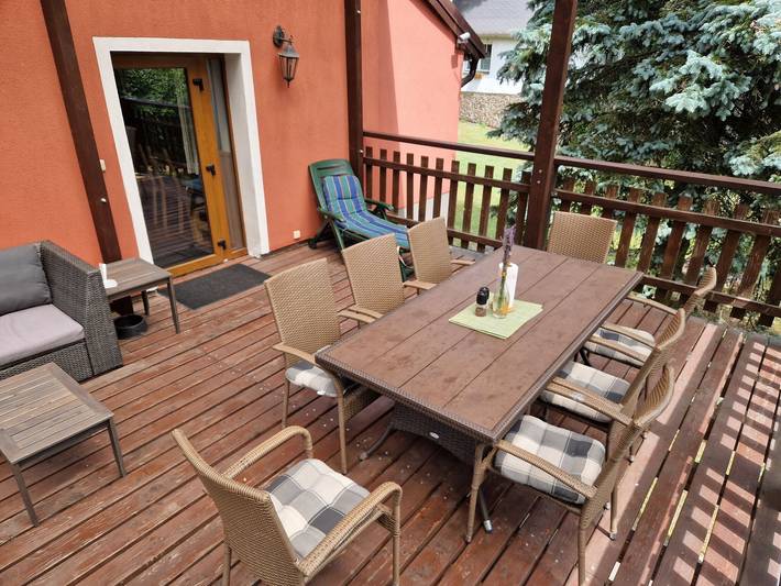 Haus in Böhmen nahe Skipiste in Blatno, Erzgebirge (Tschechien)