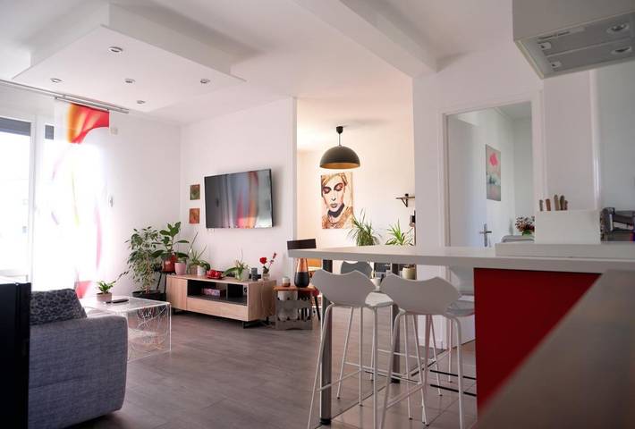 Appartement de vacances pour 3 personnes, avec balcon et vue, animaux acceptés