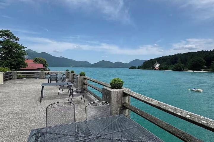 Ferienwohnung für 4 Personen, mit Balkon und Garten sowie Pool und Sauna am Walchensee