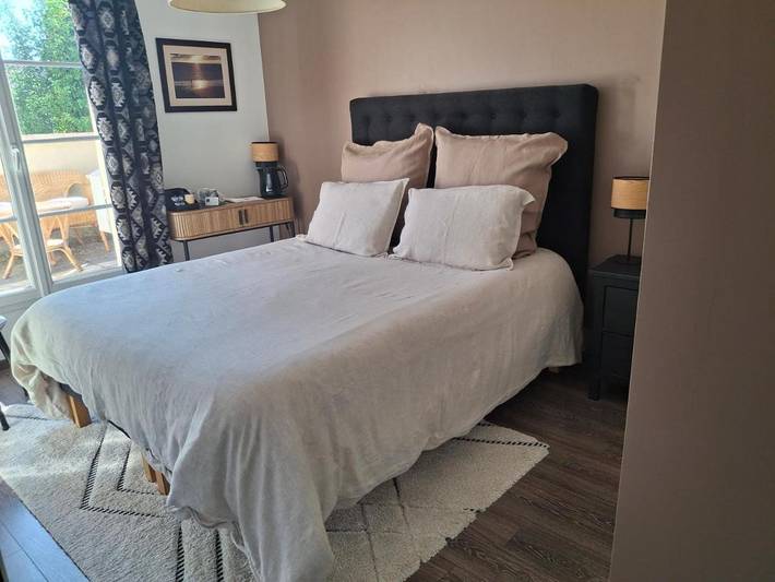 Chambre d’hôte pour 2 personnes, avec Terrasse ainsi que Jardin et Vue