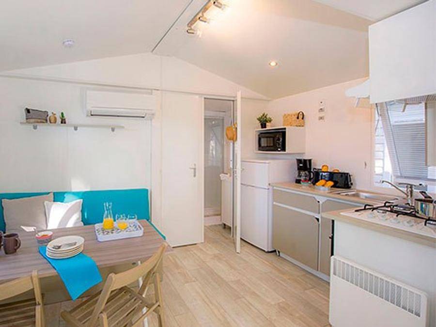 Camping Les Vignes - Mobilhome 4 personas - Confort | 2 Dormitorios | 4 Pers. | Terraza individual | Aire acondicionado in Lit-et-Mixe, Côte d’Argent