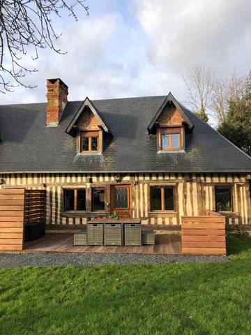 Gîte pour 6 personnes, avec vue et jardin à Genneville