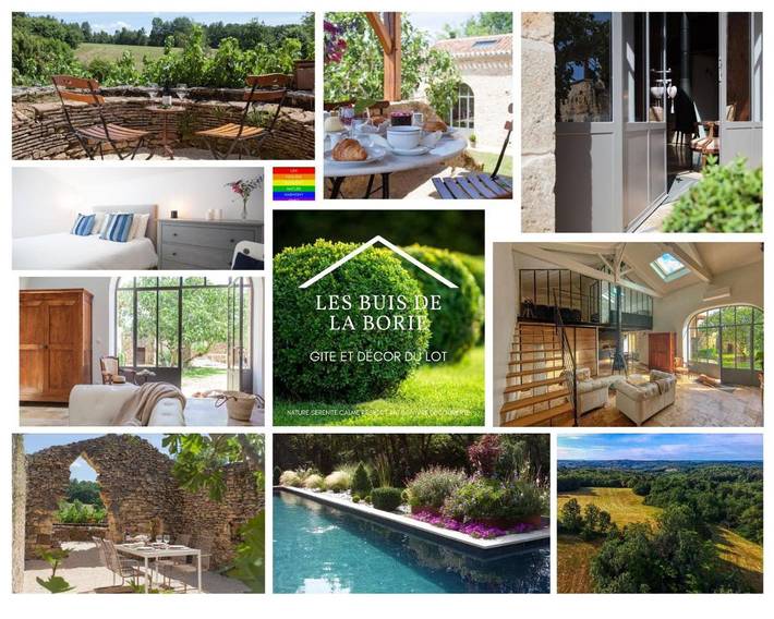 Maison de campagne pour 4 personnes, avec jardin ainsi que piscine et vue, animaux acceptés à Montcabrier