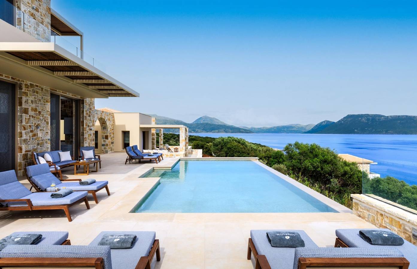 Elegant Contemporary Villa with Spectacular Ionian Views and Sea Access in Katomeri, Meganisi