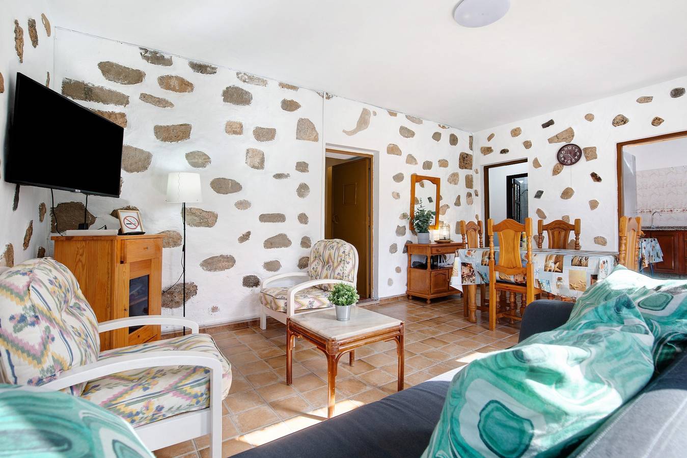 Ferienhaus 'La Solapa' mit Bergblick, Gemeinschaftsgarten und Wlan in Pájara, Fuerteventura