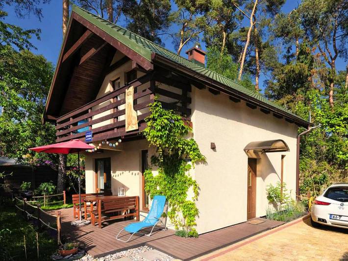 Ferienhaus für 6 Personen, mit Balkon und Terrasse sowie Garten in Łukęcin