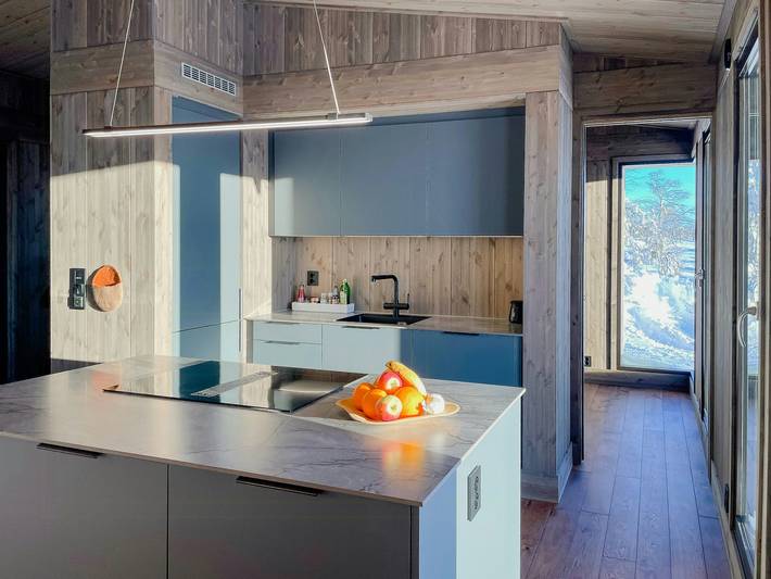 Moderne Hütte an der Skipiste von Fagerhøy in Sør-Fron