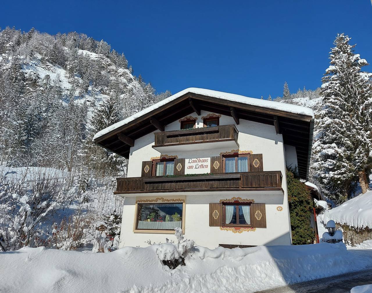 Ganze Ferienwohnung, Landhaus am Letten - Zwei-Raum-Ferienwohnung mit Westbalkon in Reit im Winkl, Bayerische Alpen