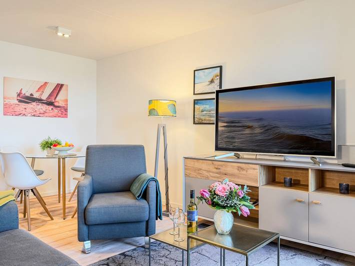Ferienwohnung mit Meerblick für 2 Personen, mit Balkon und Sauna sowie Ausblick