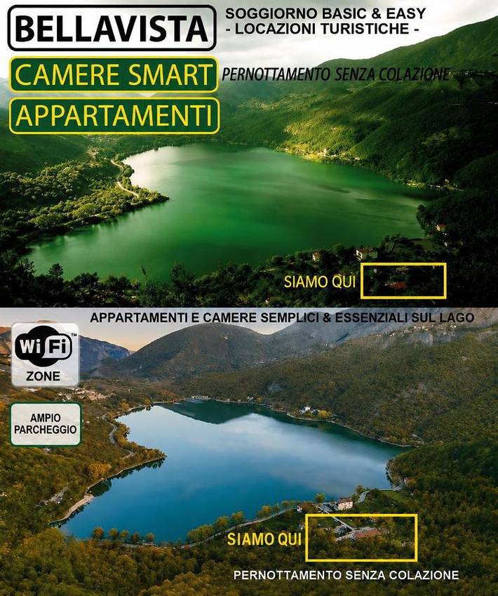 Gîte pour 2 personnes, avec Terrasse ainsi que Jardin et Vue sur le lac à Scanno