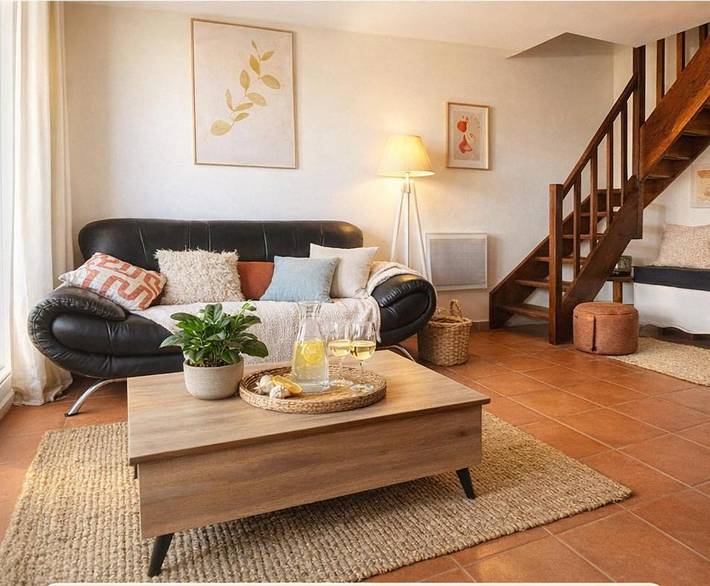 Appartement de vacances pour 5 personnes, avec Balcon et Terrasse ainsi que Piscine et Vue