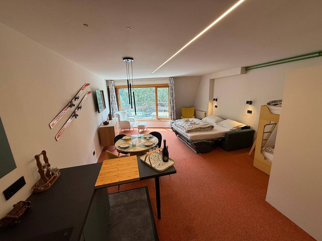 Ganzes Studio, Studio 'Ma Chérie-Lumière' mit Bergblick und Balkon in Pila (Aosta), Comune di Gressan